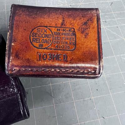 Brown Leather Magazine Holders Basket Weave