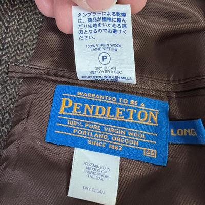 Men's Pendleton Jacket, Tweed with Leather Patches 