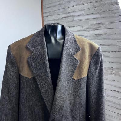 Men's Pendleton Jacket, Tweed with Leather Patches 