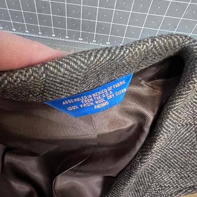 Men's Pendleton Jacket, Tweed with Leather Patches 