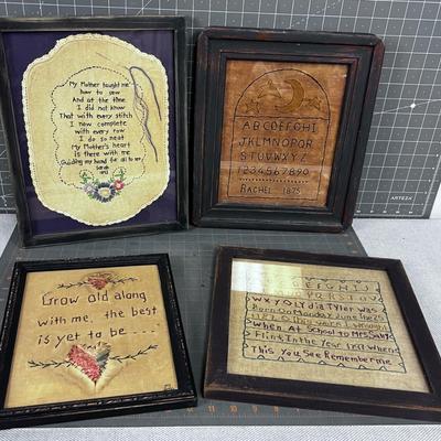 Framed Samplers (4) 