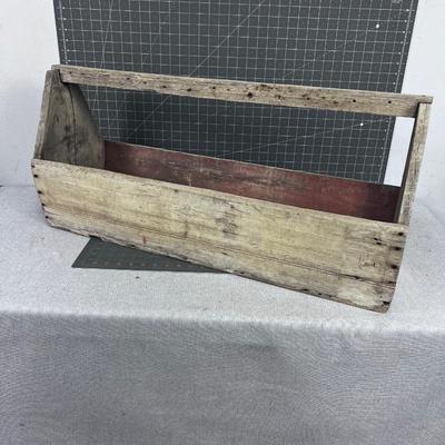 Antique TOOL Tote, White, NO BOTTOM
