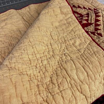 Vintage Baby Quilt, Hand Quilted 