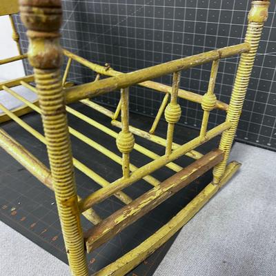 Antique Victorian Stick and Ball Doll Bed