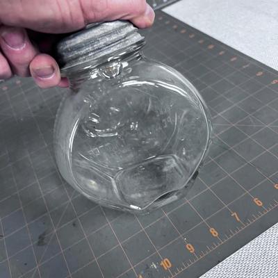 Antique Jumbo Brand Peanut Butter Jar with Zinc Lid