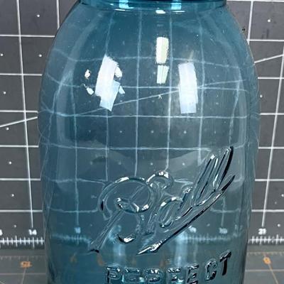 Blue Half Gallon Mason Jar