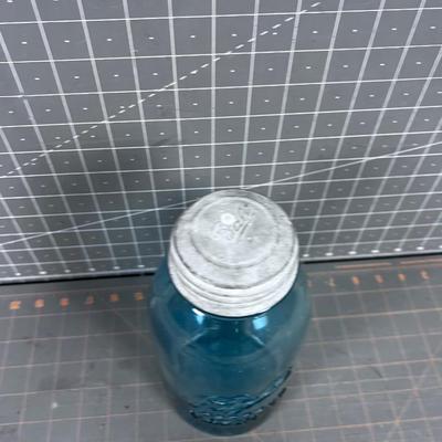 Blue Half Gallon Mason Jar