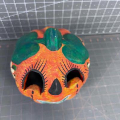 Terracotta Jack-O-Lantern
