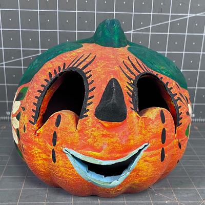 Terracotta Jack-O-Lantern