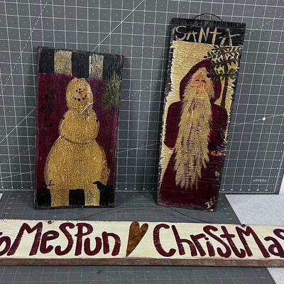 Folk Art Christmas Signs 