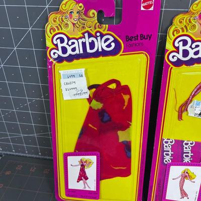 In Package Vintage Barbie Dresses (3) 1978 