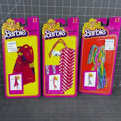 In Package Vintage Barbie Dresses (3) 1978 