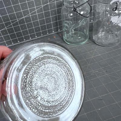 Antique Ball Mason Jars (4) No Lids