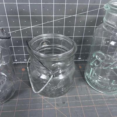 Antique Ball Mason Jars (4) No Lids