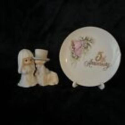 1991 Precious Moments Our First Christmas Together 522945 5th Anniversary Plate
