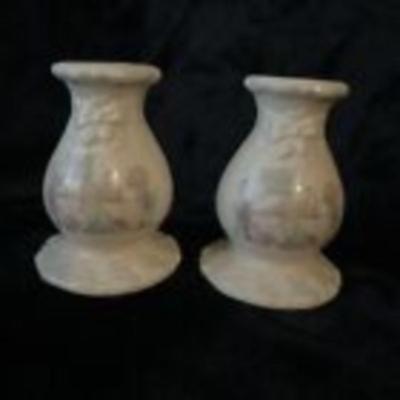 Precious Moments CandleStick Holders We gather together to ask the Lord's blessi