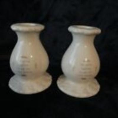 Precious Moments CandleStick Holders We gather together to ask the Lord's blessi
