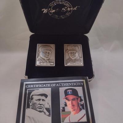 1996 Highland Mint Cy Young and Greg Maddux Fine Silver .999 Mini Mint-Card Set Limited Edition 257/500 (#2)