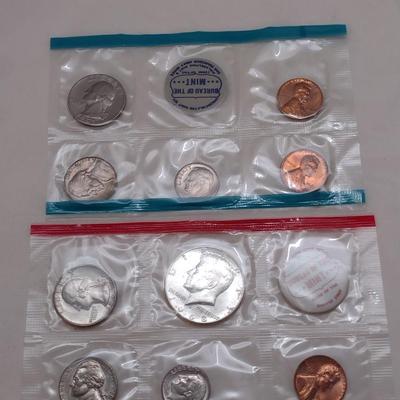 Pair of 1968 U.S. Mint Uncirculated Coin Sets Complete Denver and San Francisco Mint Sealed Envelope (#7)