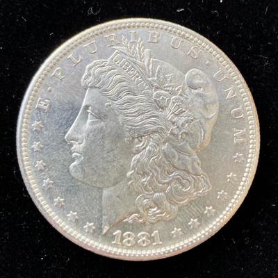 1881 S Morgan Silver Dollar Coin MS