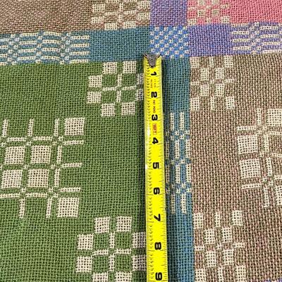 Vintage Welsh Wool Tapestry Bedcover 95â€x65â€