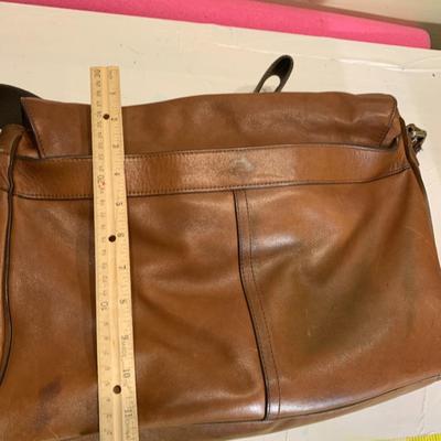 COACH Large Leather Crossbody Bag, Satchel, or Laptop Carrier