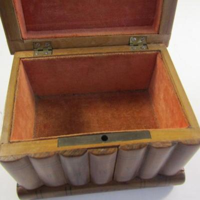 Decorative Wooden Trinket Box with Key- Approx 5