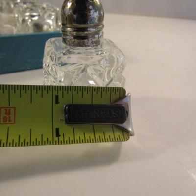 Raimond Set of Eight Miniature Crystal Salt and Pepper Shakers