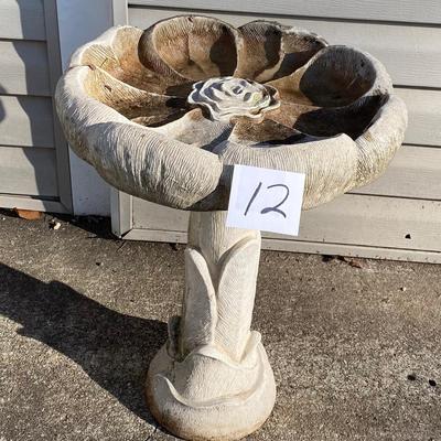 Cement Bird Bath