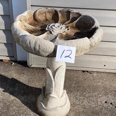 Cement Bird Bath