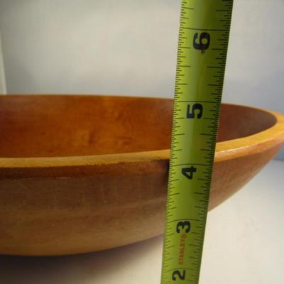 Large Turned Wood Salad Bowl- Approx 15