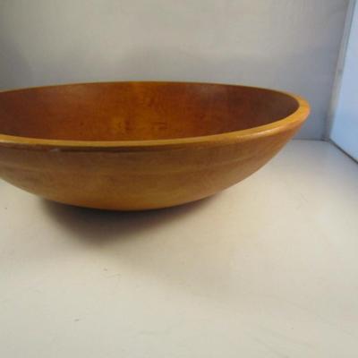 Large Turned Wood Salad Bowl- Approx 15