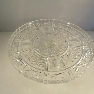 Glass Cake Pedestal with Lid- Approx 11