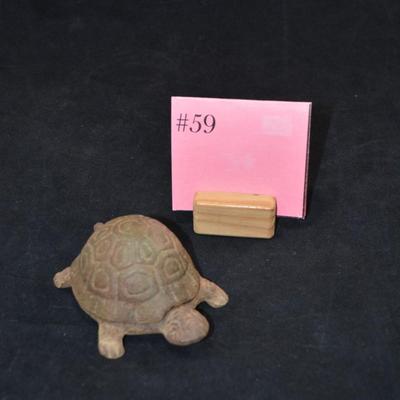 Small Cast Iron Turtle Trinket Dish