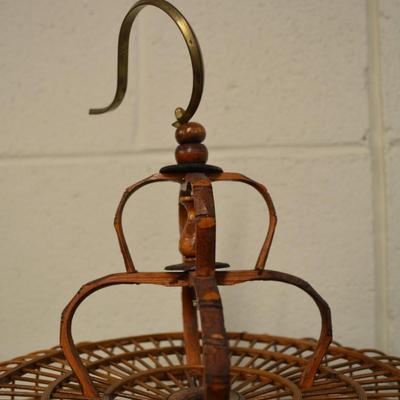 Vintage Teak Birdcage with Beautiful Hand Carved Detailing