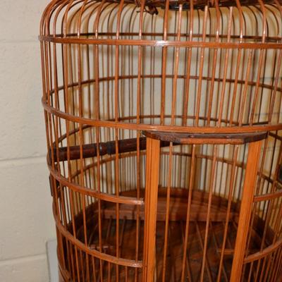 Vintage Teak Birdcage with Beautiful Hand Carved Detailing