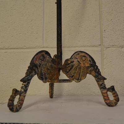 Decorative Cast Iron Plant Hanger with Tri Elephant Head Base
