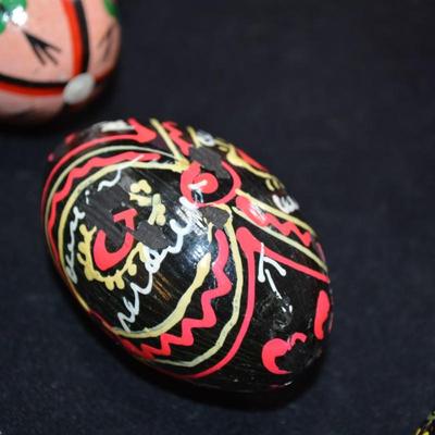 Lot of Vintage Russian Wooden Eggs