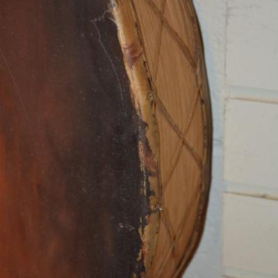 Hand Painted Tarahumara Signed Drum 23.25"
