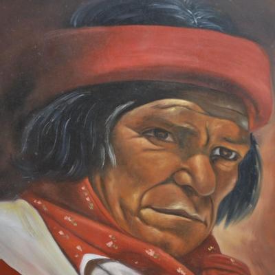 Hand Painted Tarahumara Signed Drum 23.25"