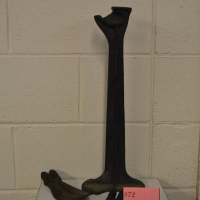 Antique Cast Iron Cobbler Shoe Stand & Molds JERSEY