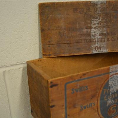 "Premium Canned Meats" Antique Swift's Wooden Crate AS IS
