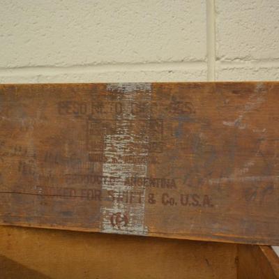 "Premium Canned Meats" Antique Swift's Wooden Crate AS IS