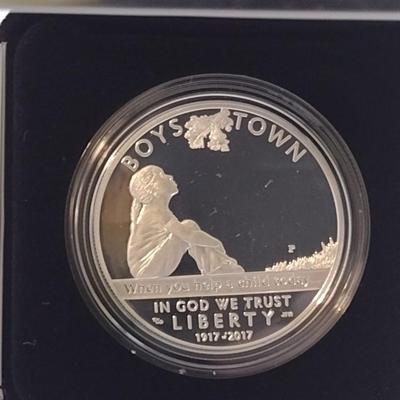 2017 Boys Town Centennial Commemorative Coin Program Silver $1 Coin (#22)