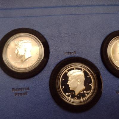 United States Mint 50th Anniversary Kennedy Half-Dollar Silver Coin Collection Four Coin Set (#29)