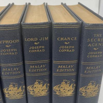 Joseph Conrad Malay Edition 8 volumes Doubleday, Doran copyright 1933