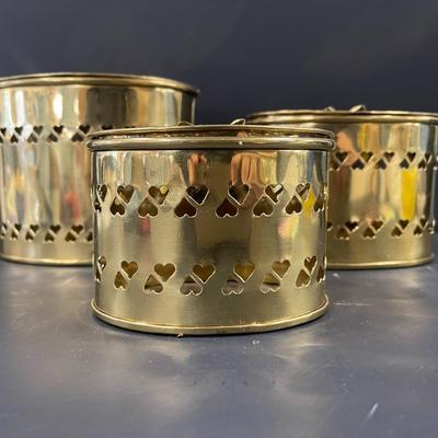 Set of 3 Vintage Brass Nesting Boxes by Bard