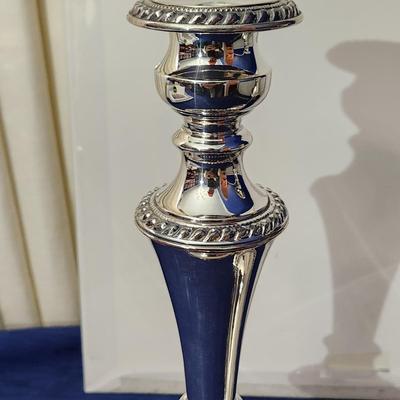 Pair 11" Silver plated Candlesticks English Plating