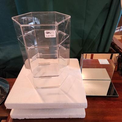 lot Mirror displays & 2 Shelf Plexiglass Display Case
