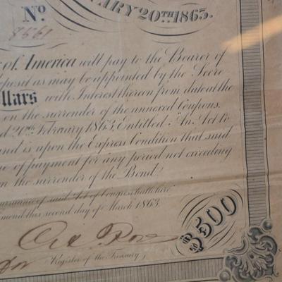 Collectable Confederate State of America Loan Bond Certificate from Richmond, VA (1861)